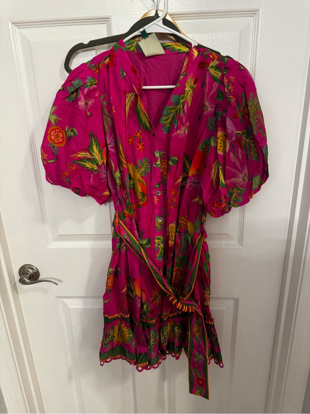 FARM Rio Pink Tropical Floral Mini Dress